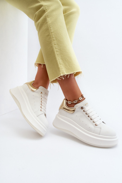 Leren dames sneakers GOE NN2N4031 wit