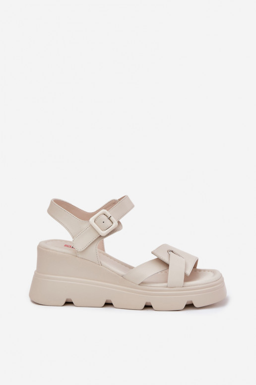 Dames sandalen op platform Artiker 54C1624 beige