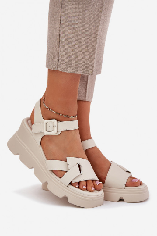 Dames sandalen op platform Artiker 54C1624 beige