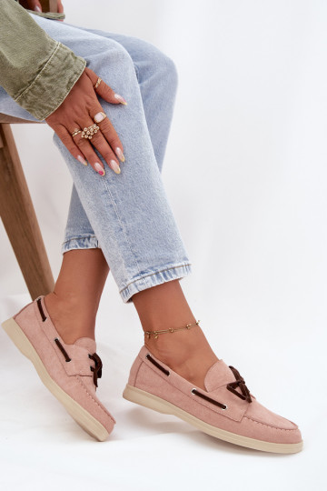 Dames loafers met stijlvolle details Calivra lichtroze