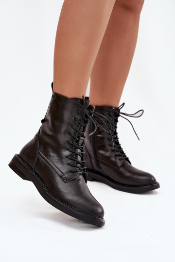 Leren geïsoleerde dames werkankleboots Big Star SS274480 zwart 2