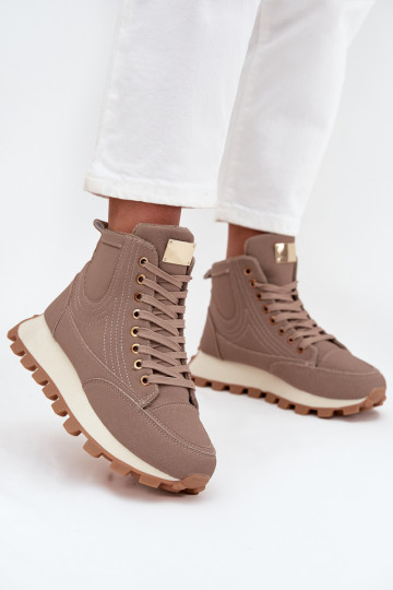 Geïsoleerde dames schoenen op platform Tai turirivira beige 2