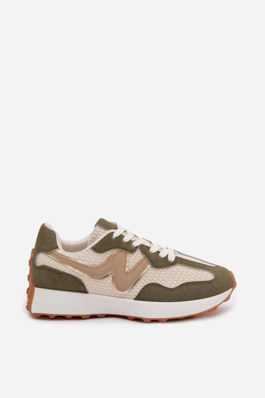 Groene sneakers met platform Janelora