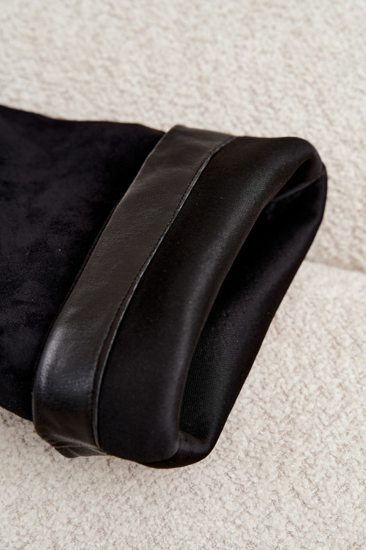 instaplaarzen met hakken van faux suede zwart Casella