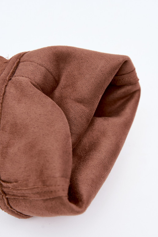 gekruiste dames lange laarzen in cowboystijl met riemen en hakken in bruin Adria