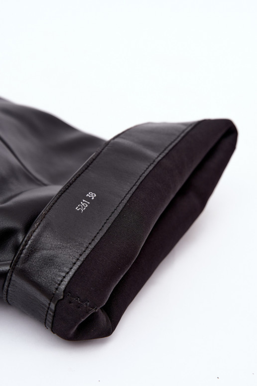 slip-on kniehoge laarzen met hakken in zwart Calmy