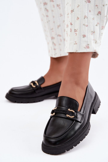 Dames mocassins met chique details in zwarte kleur Brika 2