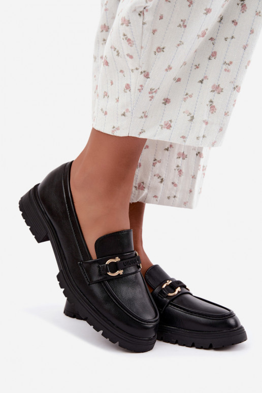 Dames mocassins met chique details in zwarte kleur Brika