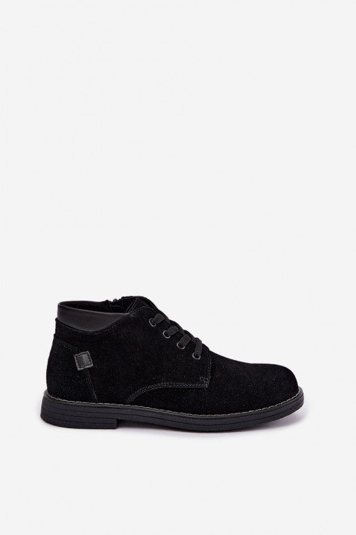 Nirelia schoenen van zwarte faux suede