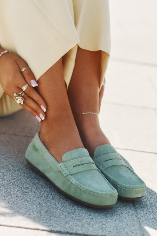 Groene suède mocassins Big Star RR274945