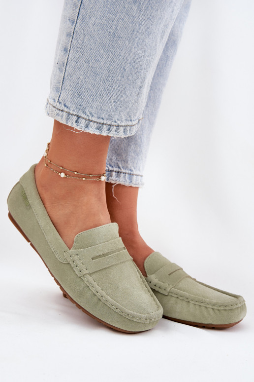 Groene suède mocassins Big Star RR274945
