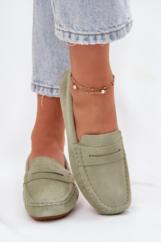 Groene suède mocassins Big Star RR274945