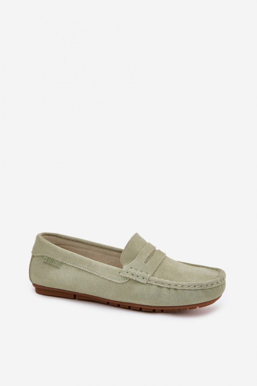 Groene suède mocassins Big Star RR274945