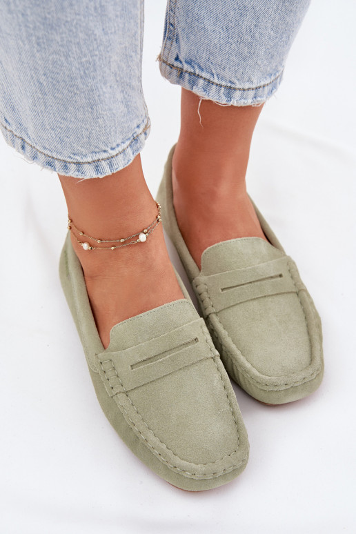Groene suède mocassins Big Star RR274945