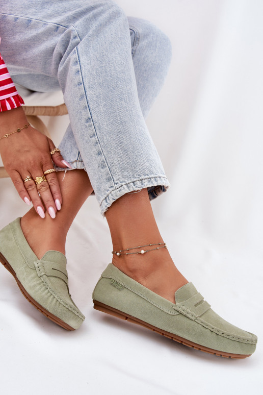 Groene suède mocassins Big Star RR274945