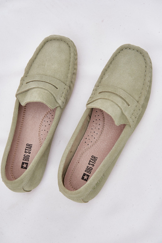 Groene suède mocassins Big Star RR274945