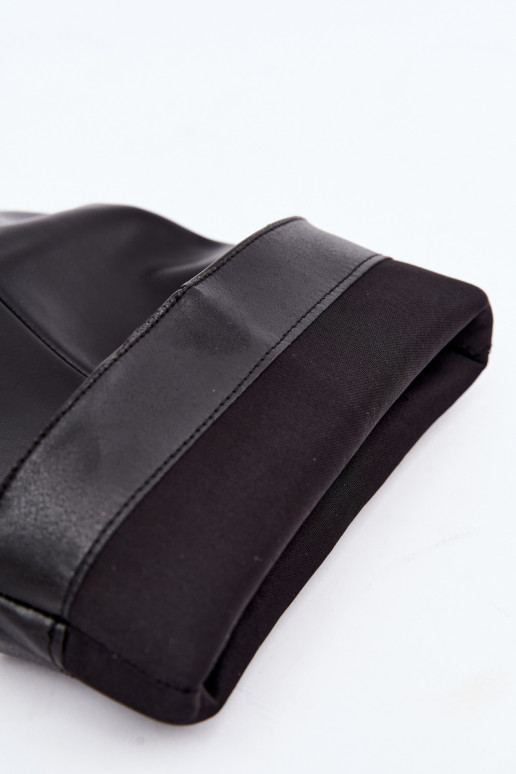 Enkellaarsjes met hakken van zwart faux suede Desya