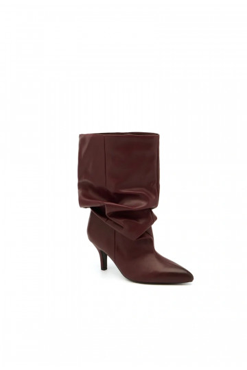 Slouchy enkellaarsjes met hakken in bordeaux Gelra