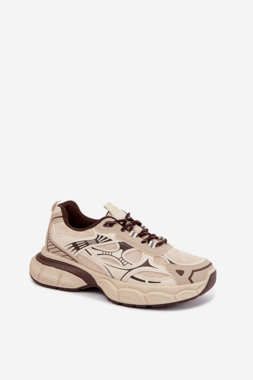 Sportieve schoenen met platform zandkleurig INanda