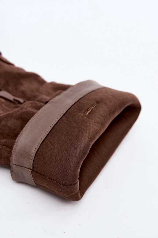 Dames kniehoge laarzen met decoratieve details in bruin Morla