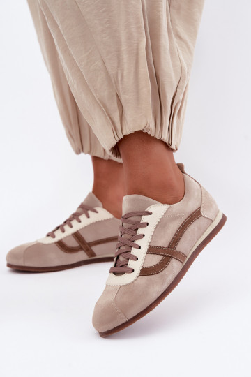 Faux suede sneakers Zazoo N1402S2, zand 2