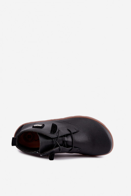 Leren dameschoenen Barefoot, zwart Sireya