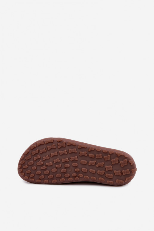 Faux suede mocassins Barefoot Zazoo 10220, bruin