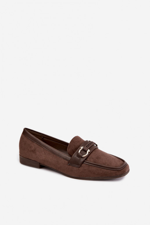 Mocassins met decoratieve elementen in bruine kleur Evelora