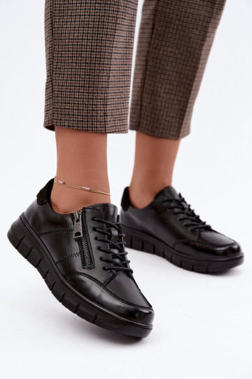Faux leren schoenen Vinceza 13130 in zwarte kleur 2