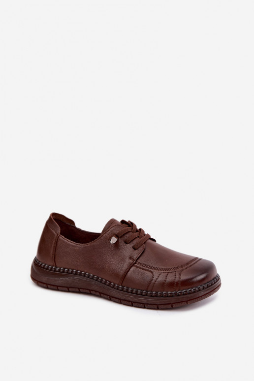 Faux leren schoenen Vinceza 107240 in bruine kleur