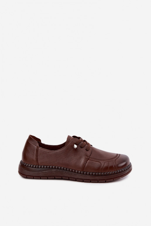 Faux leren schoenen Vinceza 107240 in bruine kleur