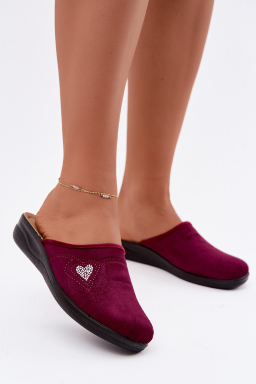 Slippers in bordeaux kleur Inblu CF000052