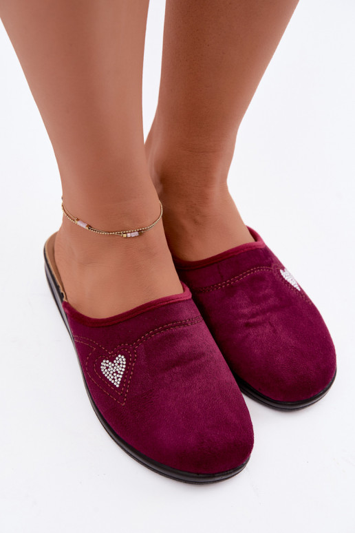 Slippers in bordeaux kleur Inblu CF000052