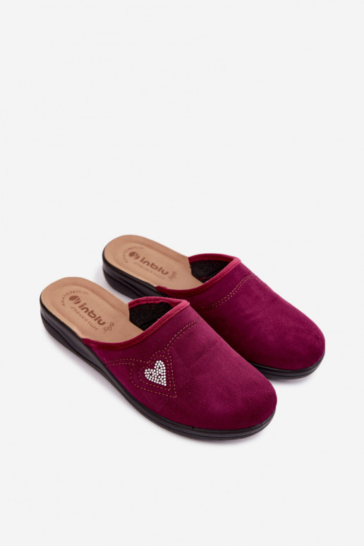Slippers in bordeaux kleur Inblu CF000052