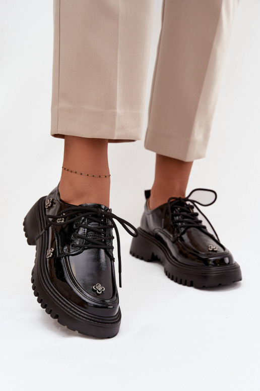 Leren dameschoenen met gespen in zwart Artiker 57C0333