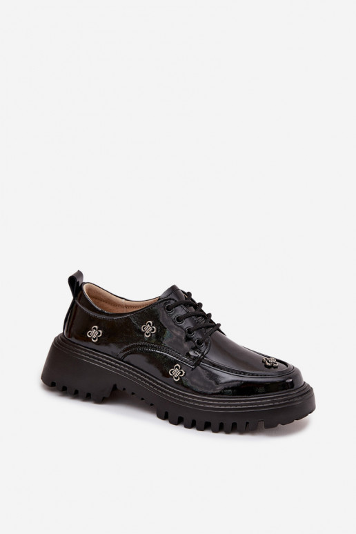 Leren dameschoenen met gespen in zwart Artiker 57C0333