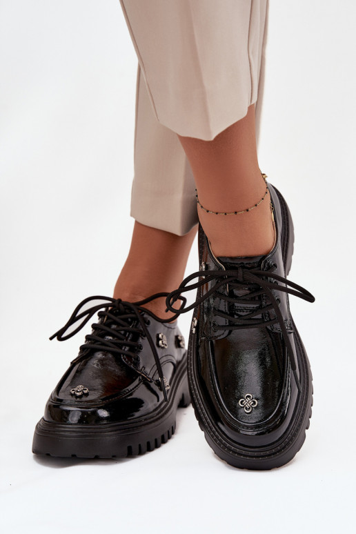 Leren dameschoenen met gespen in zwart Artiker 57C0333
