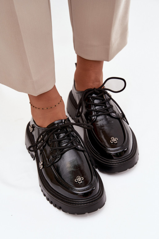 Leren dameschoenen met gespen in zwart Artiker 57C0333