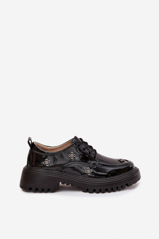Leren dameschoenen met gespen in zwart Artiker 57C0333