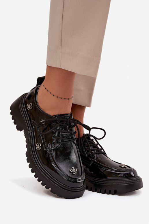 Leren dameschoenen met gespen in zwart Artiker 57C0333