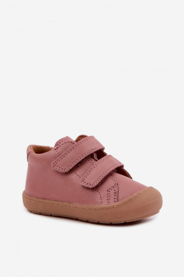 Donkerroze leren kinderschoenen Barefoot Froddo G2130328-6