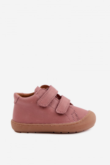 Donkerroze leren kinderschoenen Barefoot Froddo G2130328-6 2
