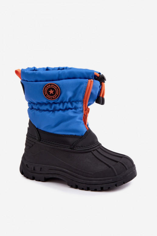 Blauw-zwarte kindersneeuwlaarzen Big Star SS374032