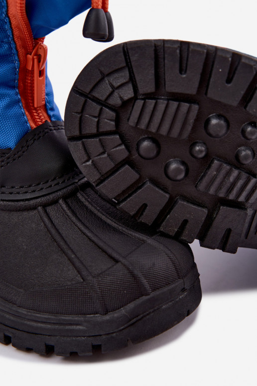 Blauw-zwarte kindersneeuwlaarzen Big Star SS374032