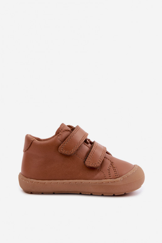 Bruine leren kinderschoenen Barefoot Froddo G2130328-2