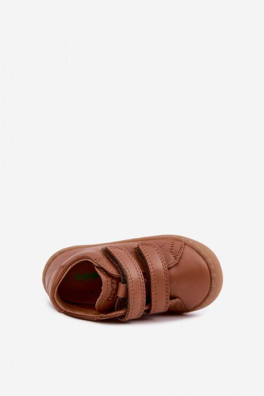 Bruine leren kinderschoenen Barefoot Froddo G2130328-2