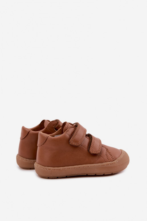 Bruine leren kinderschoenen Barefoot Froddo G2130328-2