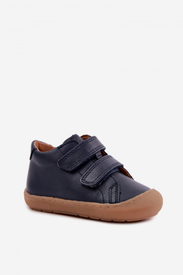 Donkerblauwe leren kinderschoenen Barefoot Froddo G2130328