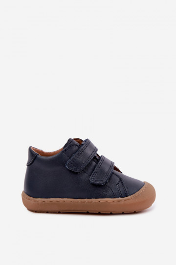 Donkerblauwe leren kinderschoenen Barefoot Froddo G2130328 2
