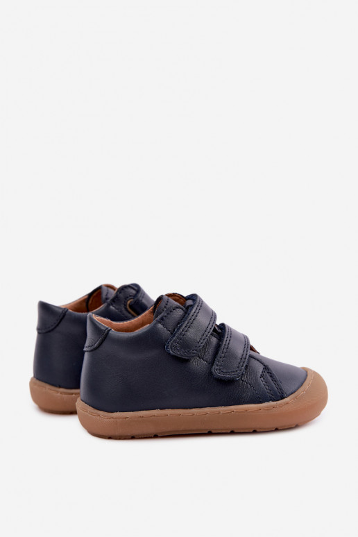 Donkerblauwe leren kinderschoenen Barefoot Froddo G2130328